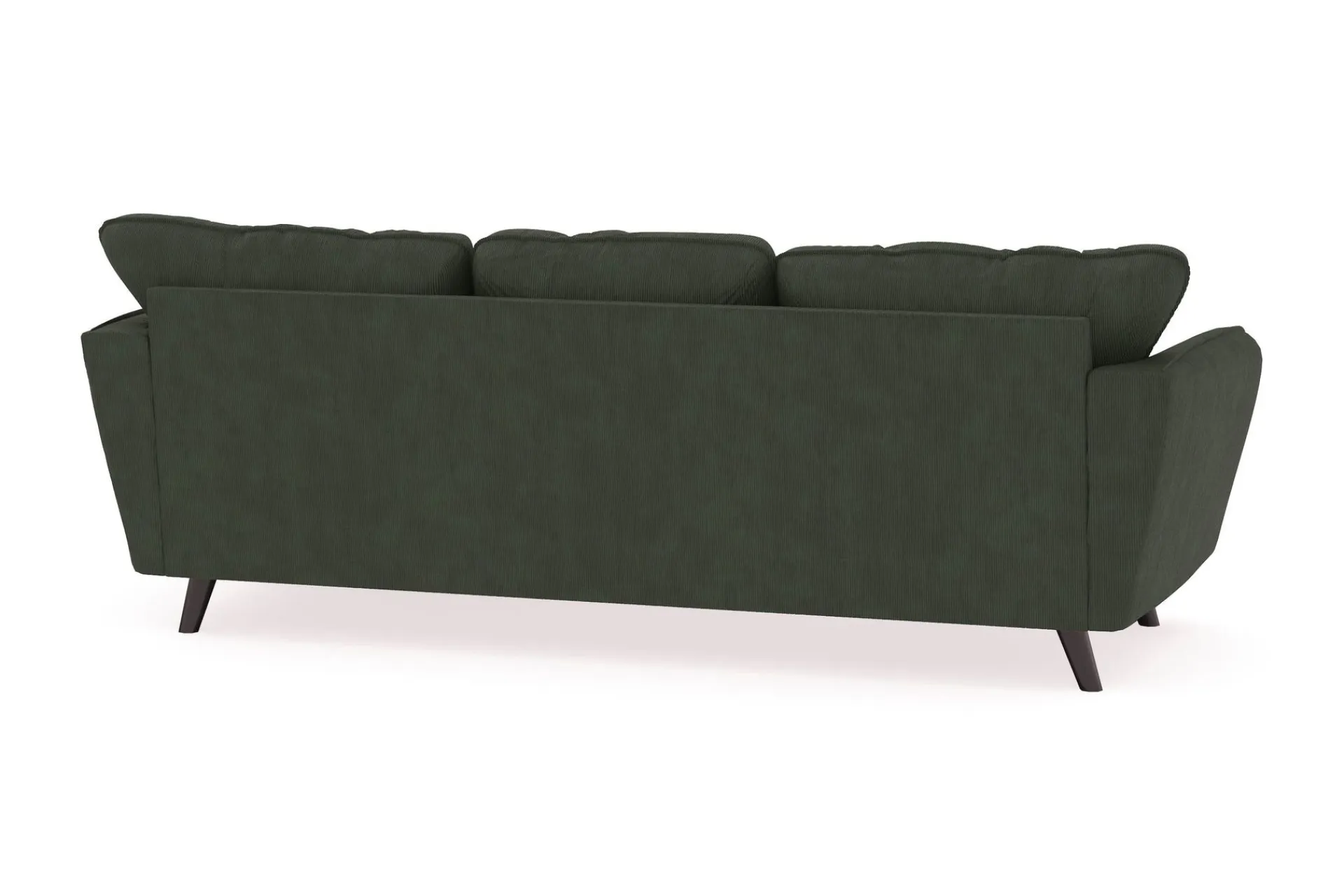 Scandi Days Sofa Med Sjeselong-Trend Lyx 3-seters Høyrevendt L-formet Sjeselongsofa i Manchester Mørkegrønn