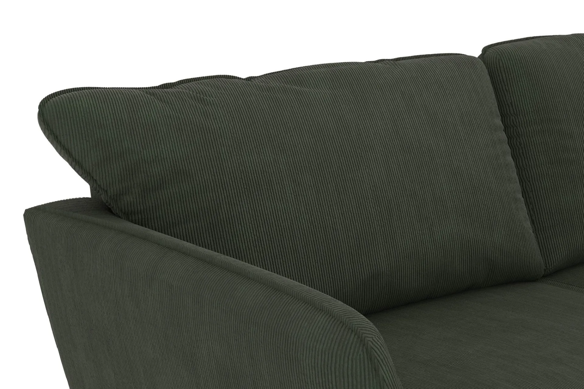 Scandi Days Sofa Med Sjeselong-Trend Lyx 3-seters Høyrevendt L-formet Sjeselongsofa i Manchester Mørkegrønn