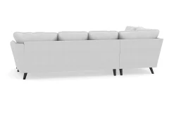 Scandi Days U-Sofa-Trend Lyx 4-seters Høyrevendt U-formet Sofa med Divan og Sjeselong i Stoff Lysegrå