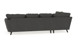 Scandi Days U-Sofa-Trend Lyx 4-seters Høyrevendt U-formet Sofa med Divan og Sjeselong i Manchester Mørkegrå