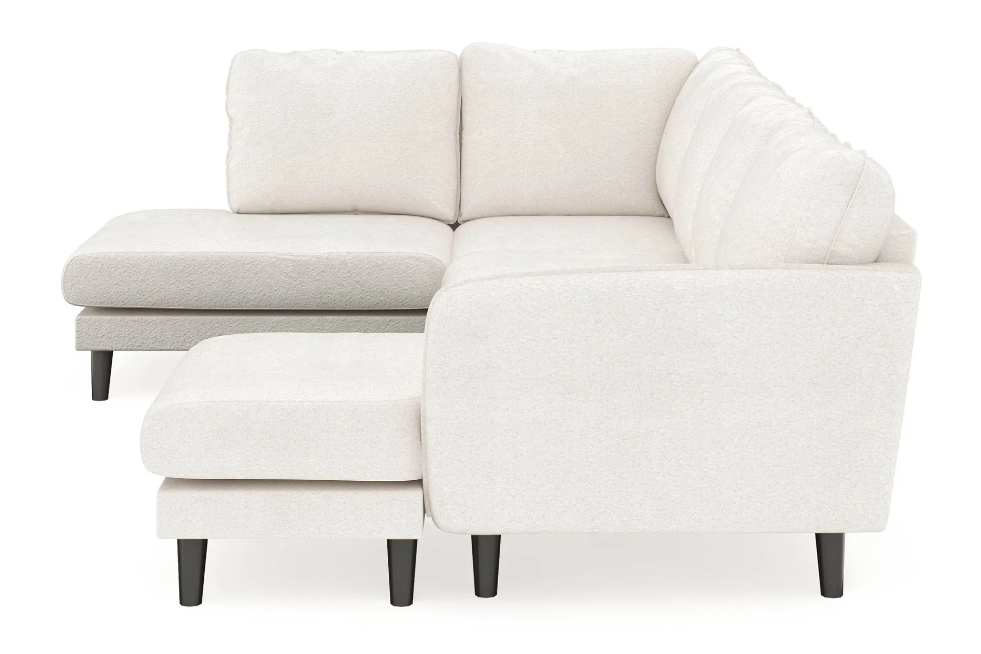 Scandi Days Trend Lyx 4-seters Høyrevendt U-formet Sofa med Divan og Sjeselong i Bouclé