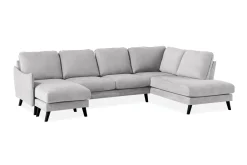 Scandi Days Trend Lyx 4-seters Høyrevendt U-formet Sofa med Divan og Sjeselong i Stoff