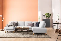 Scandi Days Trend Lyx 4-seters Høyrevendt U-formet Sofa med Divan og Sjeselong i Stoff