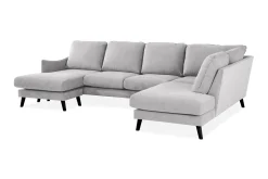 Scandi Days Trend Lyx 4-seters Høyrevendt U-formet Sofa med Divan og Sjeselong i Stoff
