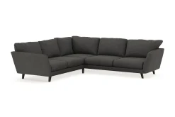 Scandi Days Hjørnesofa-Trend Lyx 6-seters Vendbar L-formet Hjørnesofa i Manchester Mørkegrå