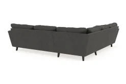 Scandi Days Hjørnesofa-Trend Lyx 6-seters Vendbar L-formet Hjørnesofa i Manchester Mørkegrå