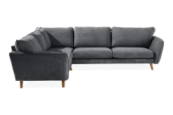 Scandi Days Hjørnesofa-Trend Lyx 6-seters Vendbar L-formet Hjørnesofa i Stoff Mørkegrå