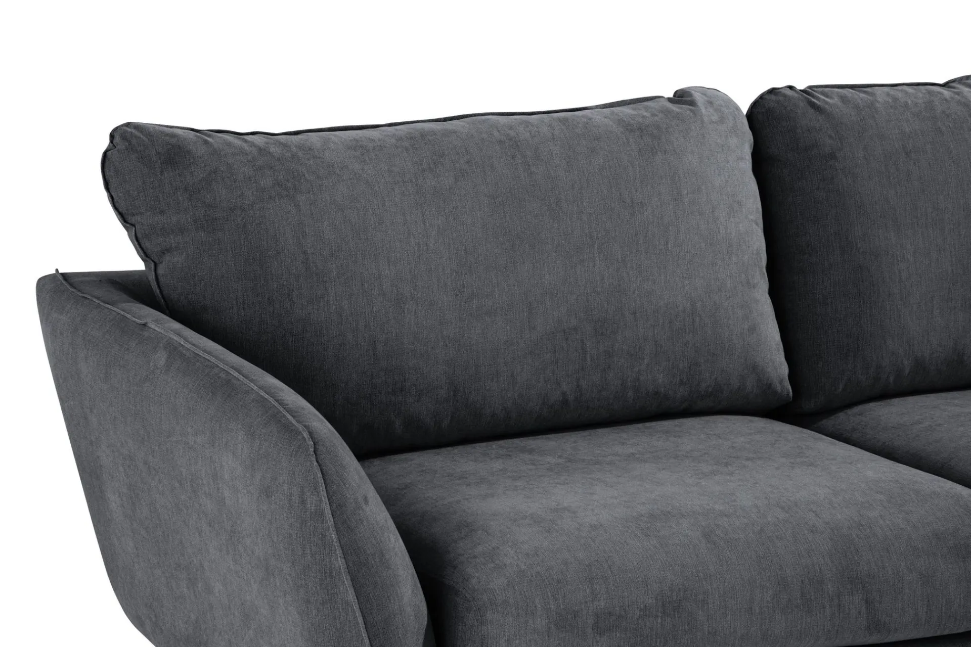 Scandi Days Hjørnesofa-Trend Lyx 6-seters Vendbar L-formet Hjørnesofa i Stoff Mørkegrå