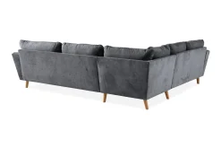 Scandi Days Hjørnesofa-Trend Lyx 6-seters Vendbar L-formet Hjørnesofa i Stoff Mørkegrå