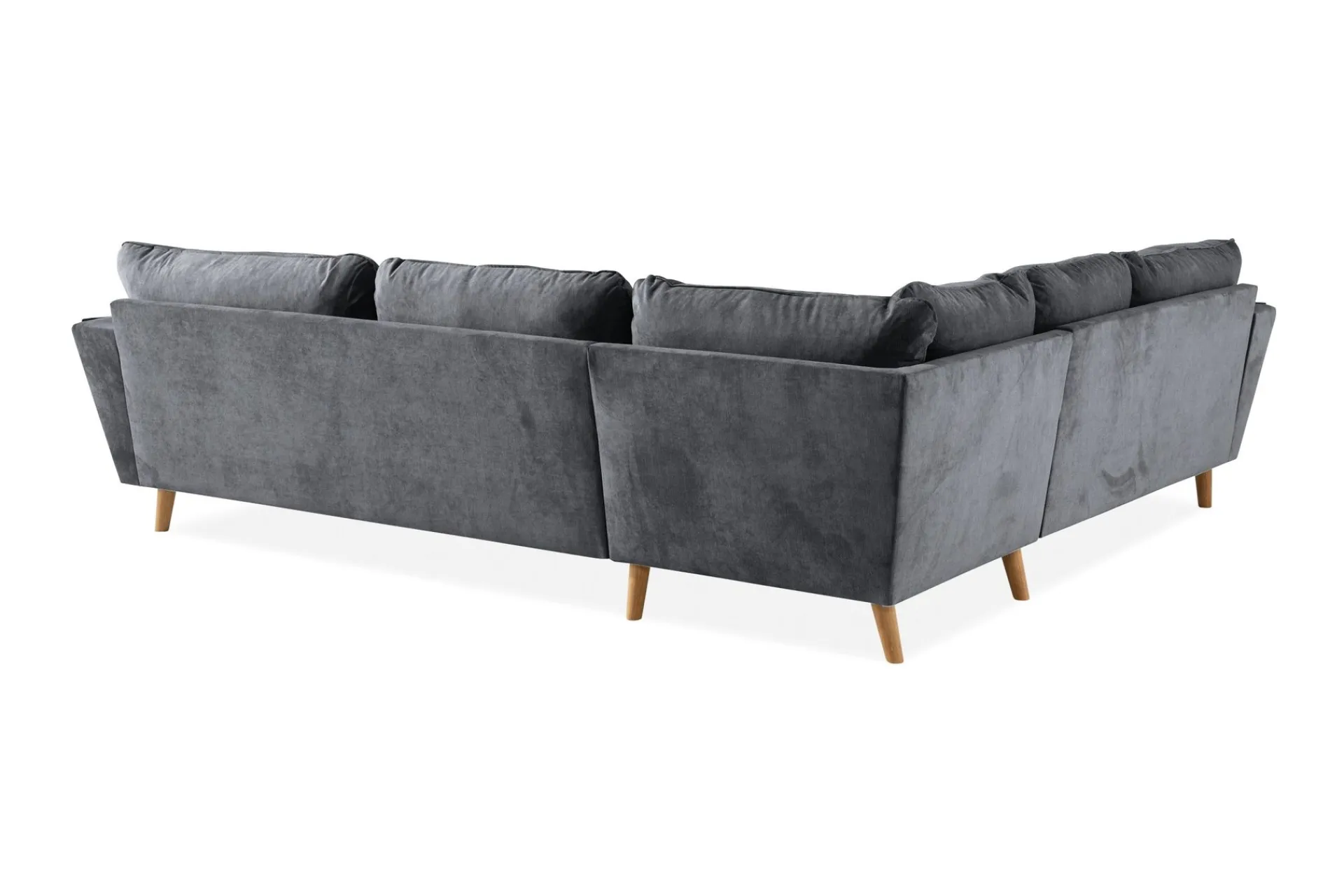 Scandi Days Hjørnesofa-Trend Lyx 6-seters Vendbar L-formet Hjørnesofa i Stoff Mørkegrå
