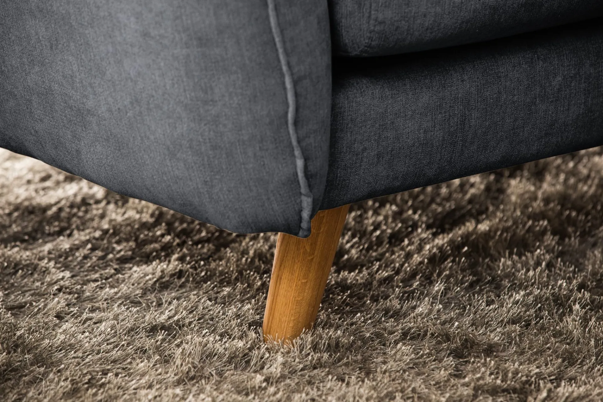 Scandi Days Hjørnesofa-Trend Lyx 6-seters Vendbar L-formet Hjørnesofa i Stoff Mørkegrå