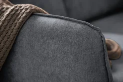 Scandi Days Hjørnesofa-Trend Lyx 6-seters Vendbar L-formet Hjørnesofa i Stoff Mørkegrå