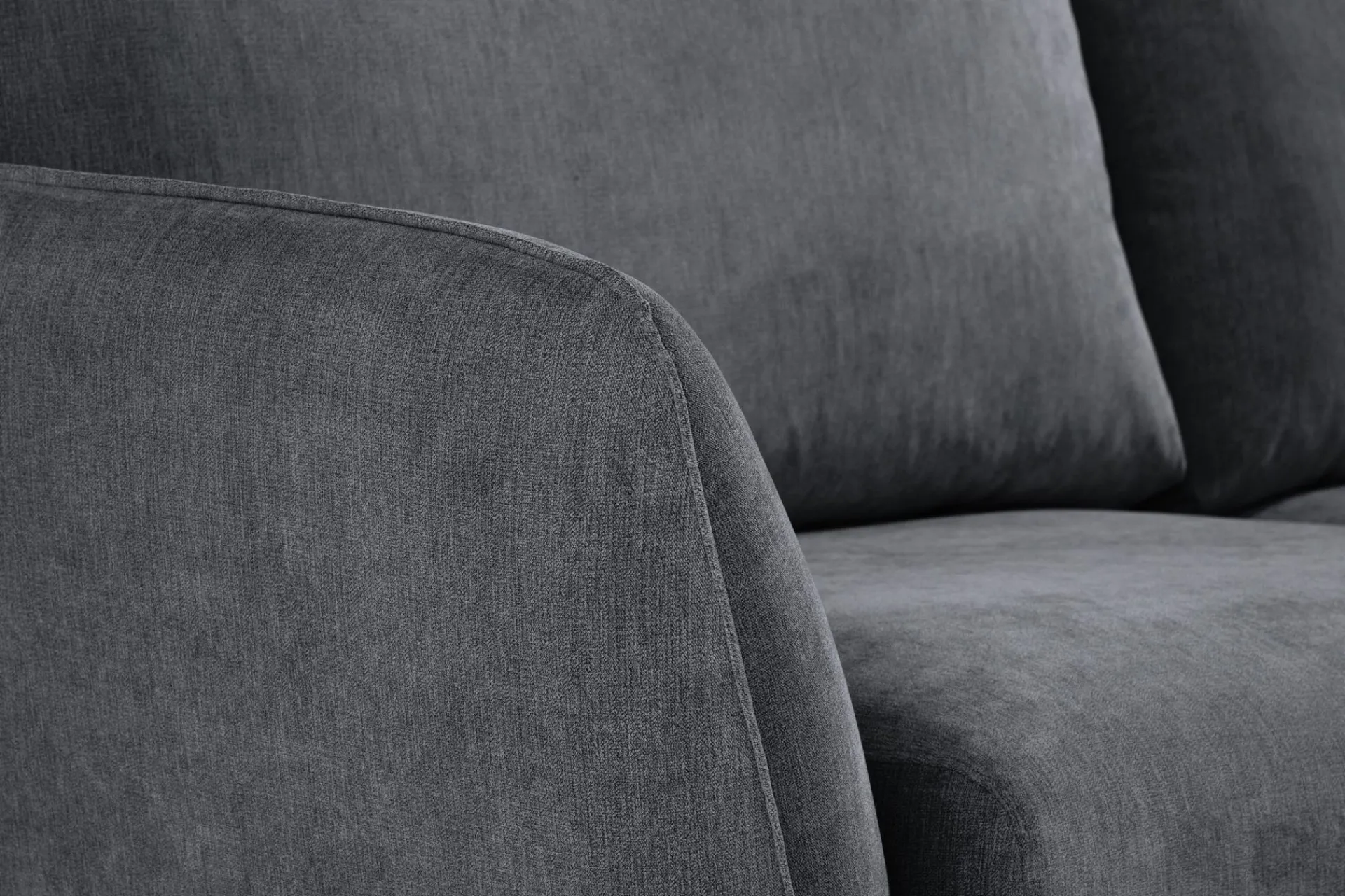 Scandi Days Hjørnesofa-Trend Lyx 6-seters Vendbar L-formet Hjørnesofa i Stoff Mørkegrå