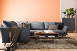 Scandi Days Hjørnesofa-Trend Lyx 6-seters Vendbar L-formet Hjørnesofa i Stoff Mørkegrå