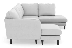 Scandi Days U-Sofa-Trend Lyx 4-seters Venstrevendt U-formet Sofa med Divan og Sjeselong i Stoff Lysegrå