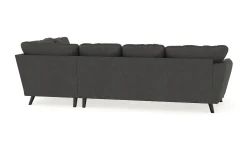 Scandi Days U-Sofa-Trend Lyx 4-seters Venstrevendt U-formet Sofa med Divan og Sjeselong i Manchester Mørkegrå