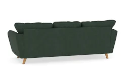 Scandi Days Sofa Med Sjeselong-Trend Lyx 3-seters Venstrevendt L-formet Sjeselongsofa i Manchester Mørkegrønn