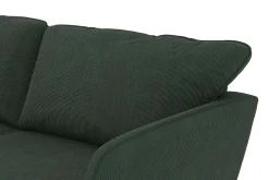 Scandi Days Sofa Med Sjeselong-Trend Lyx 3-seters Venstrevendt L-formet Sjeselongsofa i Manchester Mørkegrønn