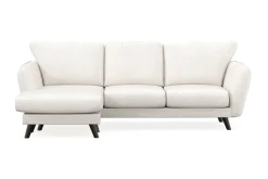 Scandi Days Sofa Med Sjeselong-Trend Lyx 3-seters Venstrevendt L-formet Sjeselongsofa i Bouclé Hvit