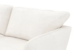 Scandi Days Sofa Med Sjeselong-Trend Lyx 3-seters Venstrevendt L-formet Sjeselongsofa i Bouclé Hvit