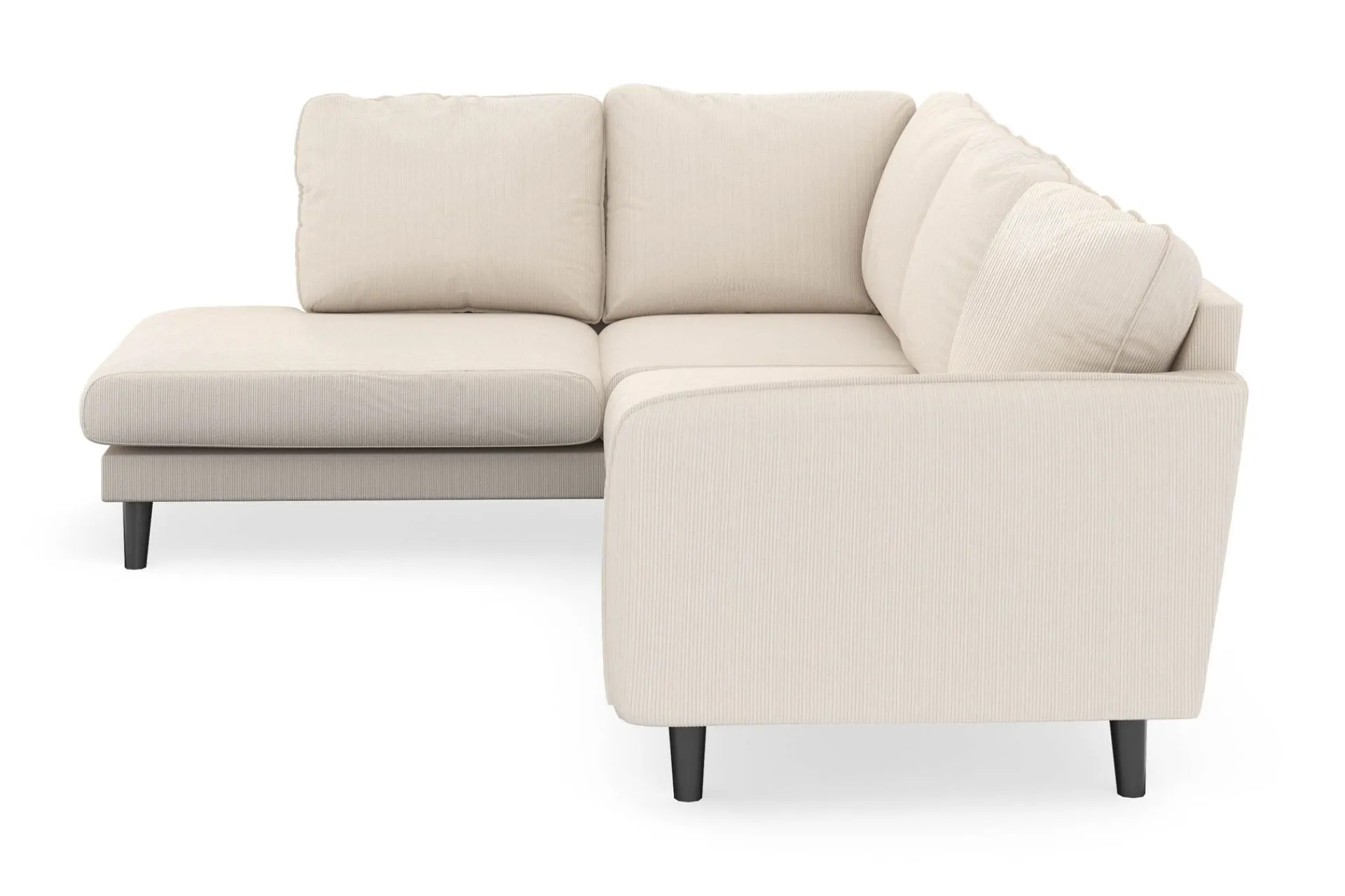 Scandi Days Sofa Med Sjeselong-Trend Lyx 4-seters Venstrevendt L-formet Sjeselongsofa i Manchester Beige