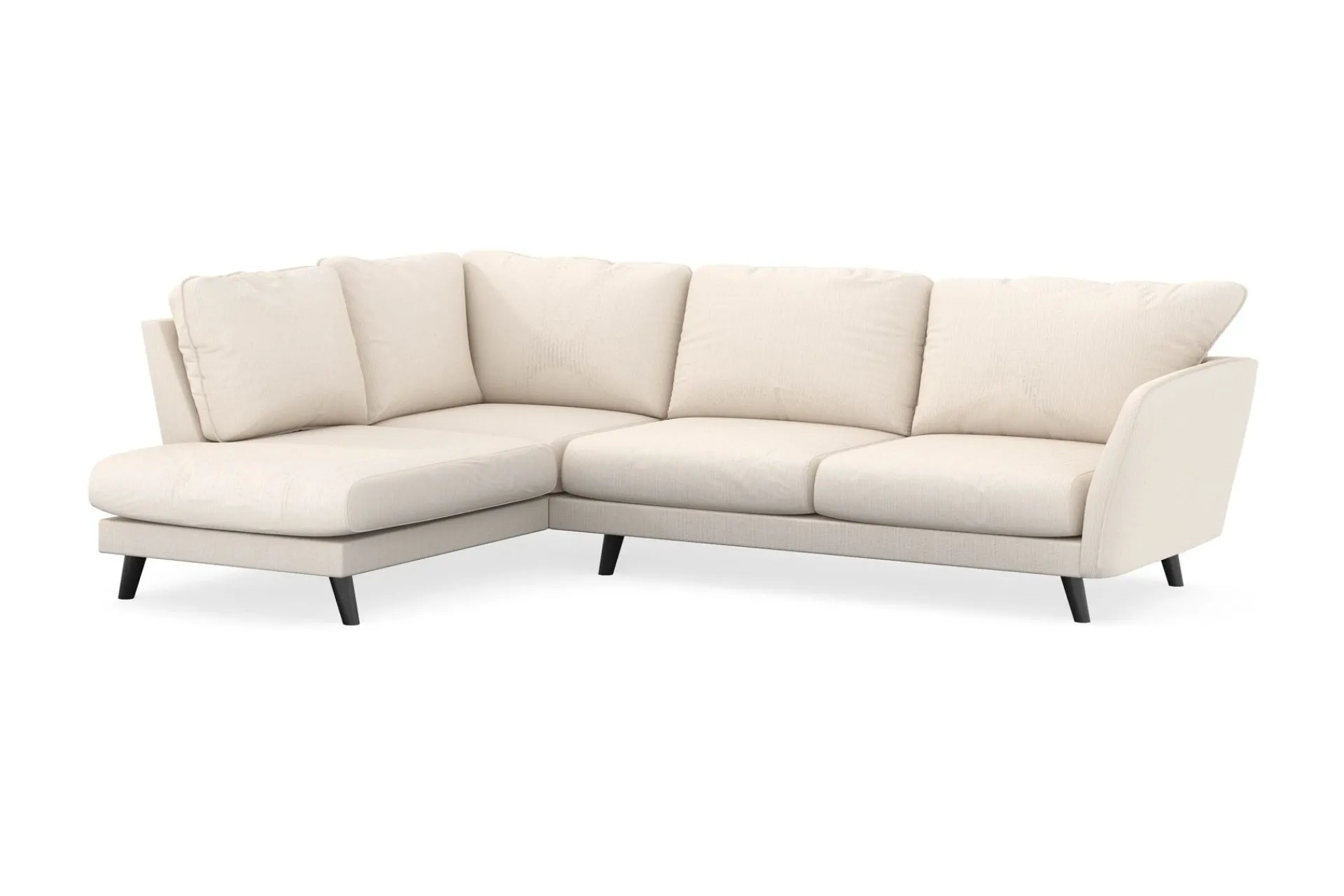 Scandi Days Sofa Med Sjeselong-Trend Lyx 4-seters Venstrevendt L-formet Sjeselongsofa i Manchester Beige