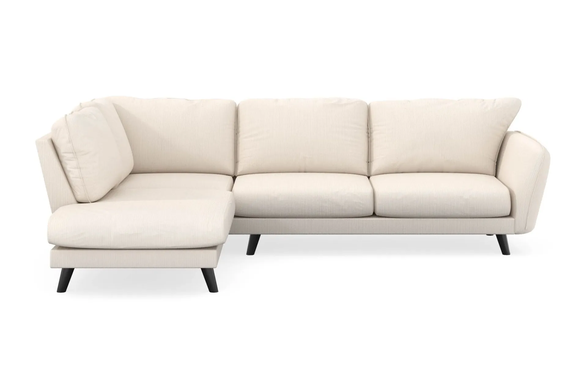 Scandi Days Sofa Med Sjeselong-Trend Lyx 4-seters Venstrevendt L-formet Sjeselongsofa i Manchester Beige