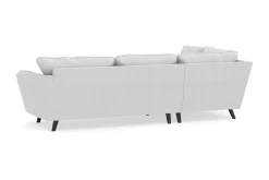 Scandi Days Sofa Med Sjeselong-Trend Lyx 4-seters Venstrevendt L-formet Sjeselongsofa i Stoff Lysegrå