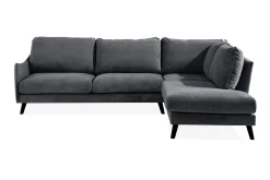 Scandi Days Sofa Med Sjeselong-Trend Lyx Sjeselongsofa Høyre Mørkegrå