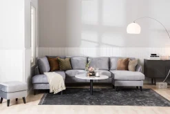 Scandi Days Trend 5-seters Høyrevendt L-formet Hjørnesofa med Divan i Fløyel
