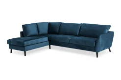 Scandi Days Trend 4-seters Venstrevendt L-formet Sjeselongsofa i Fløyel