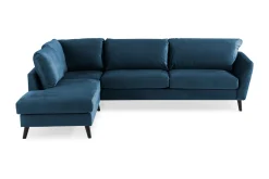 Scandi Days Trend 4-seters Venstrevendt L-formet Sjeselongsofa i Fløyel