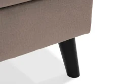 Scandi Days Velour Sofa & Fløyel Sofa|U-Sofa-Trend 4-seters Venstrevendt U-formet Sofa med Divan og Sjeselong i Fløyel Brun