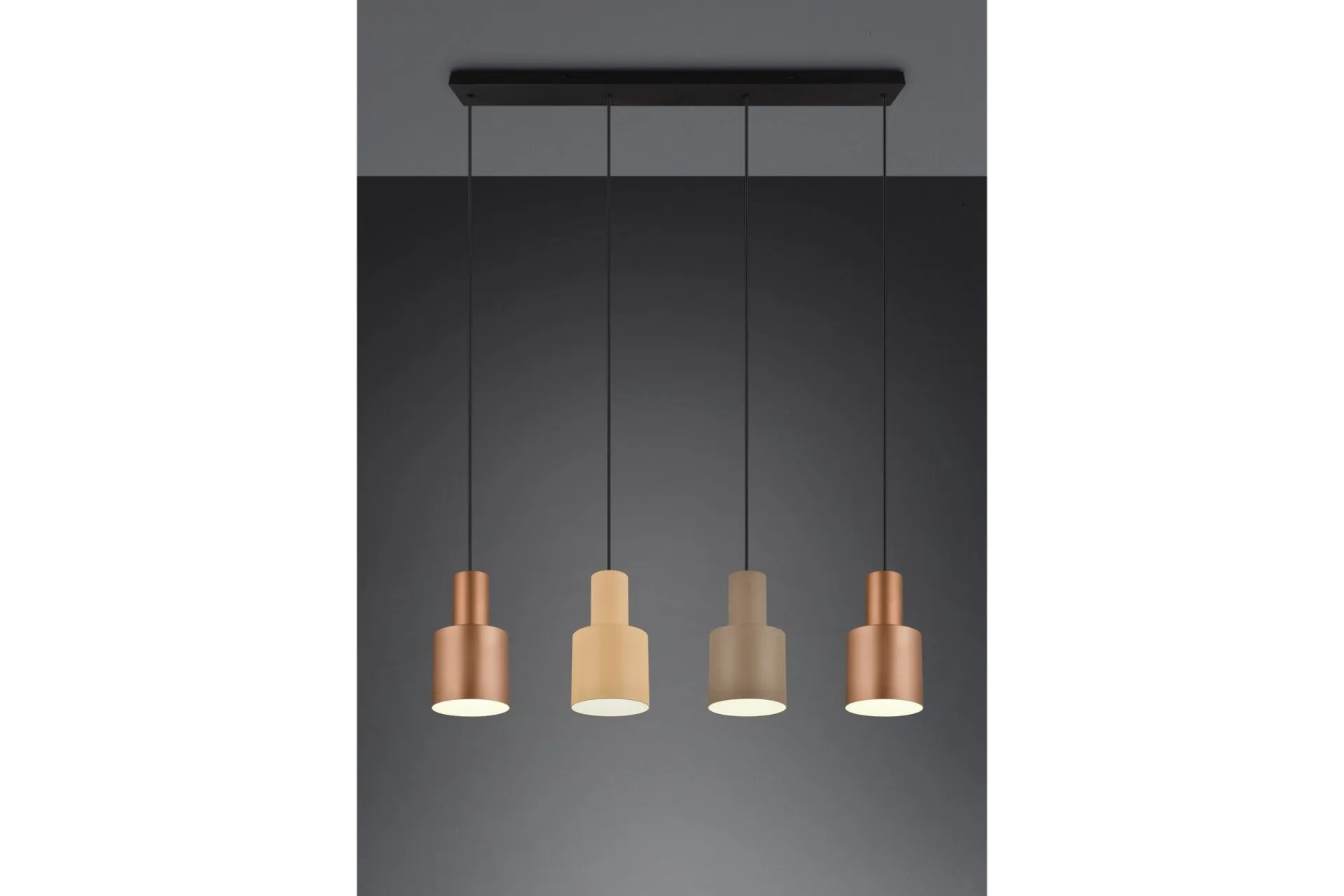 Trio Lighting Agudo Taklampe 4L E27 Flerfarget