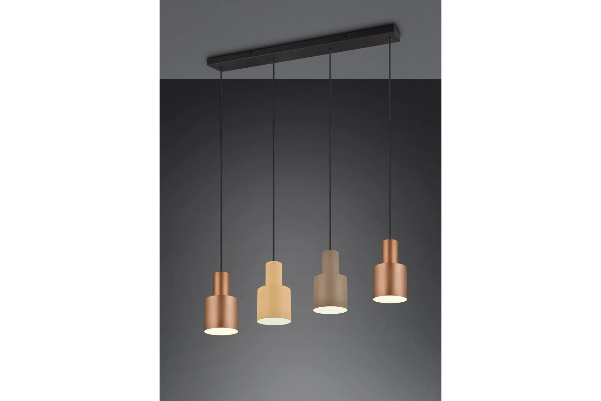 Trio Lighting Agudo Taklampe 4L E27 Flerfarget