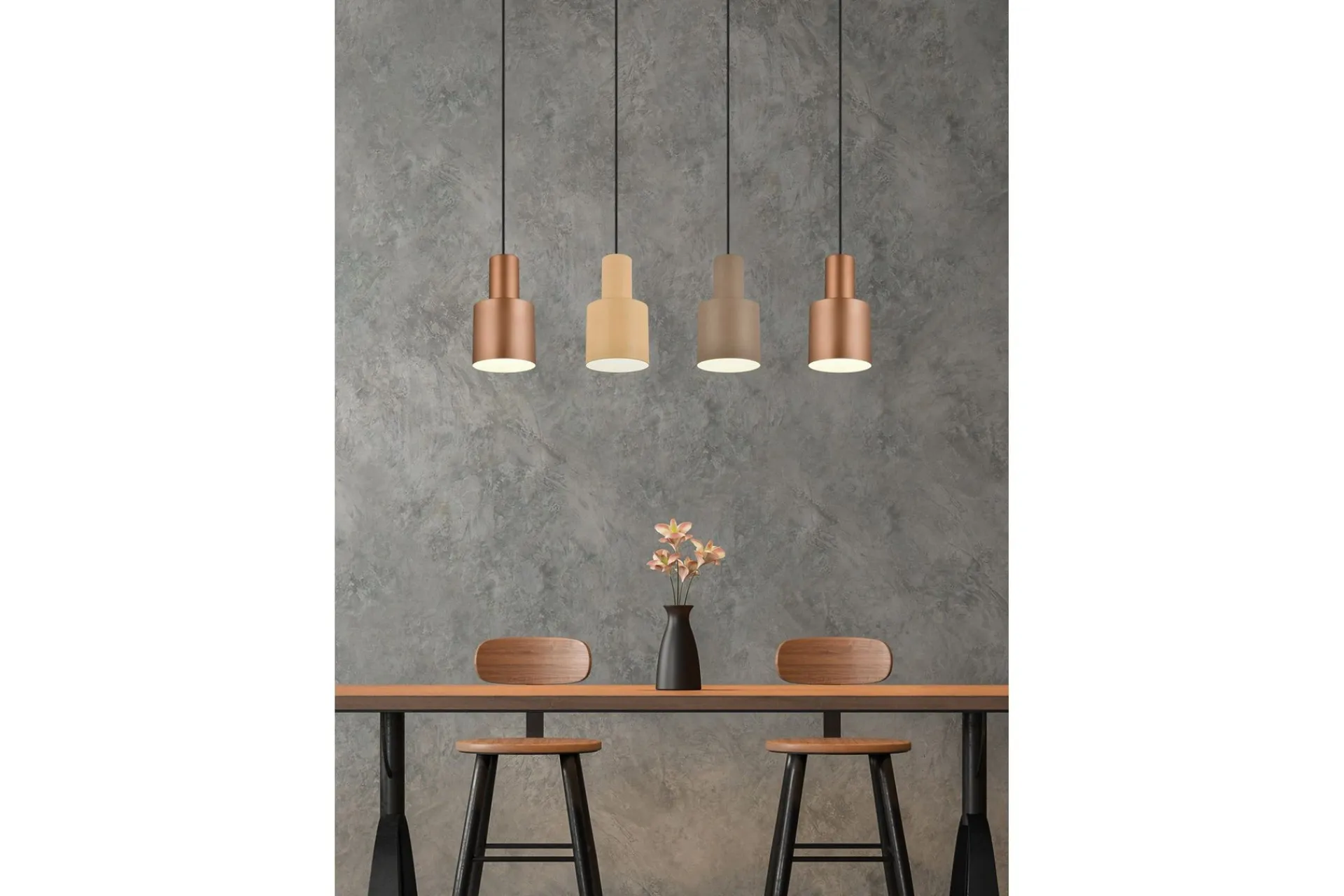 Trio Lighting Agudo Taklampe 4L E27 Flerfarget