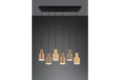 Trio Lighting Kjøkkenlampe|Vinduslampe-Agudo taklampe 6L E27 flerfarget Flerfärgad