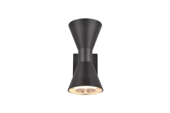 Trio Lighting Fasadebelysning|Utelampe-Ardas Vegglampe 2L GU10 matt svart Natur