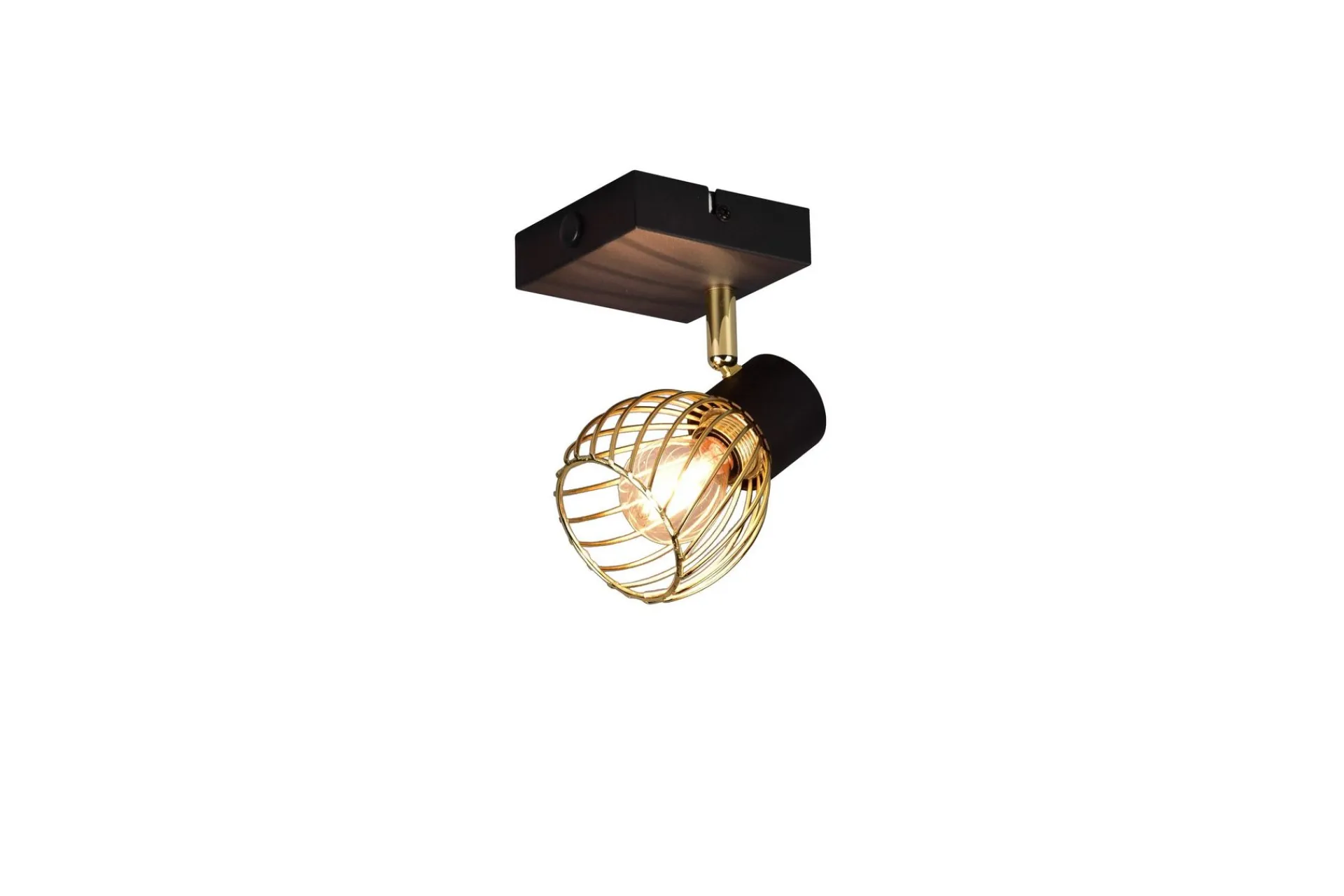 Trio Lighting Spotlights & Downlights-Ardon spotlight 1L E14 matt svart/polert messing Messing,Mattsvart