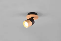 Trio Lighting Spotlights & Downlights-Aruni Spotlight 1L GU10 tre/matt svart Mattsvart,tre