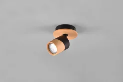 Trio Lighting Spotlights & Downlights-Aruni Spotlight 1L GU10 tre/matt svart Mattsvart,tre