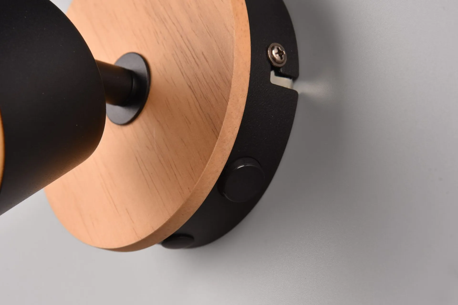 Trio Lighting Spotlights & Downlights-Aruni Spotlight 1L GU10 tre/matt svart Mattsvart,tre