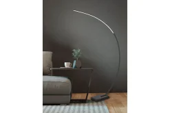 Trio Lighting Stuelampe-Bangkok LED gulvlampe matt sort Matt svart