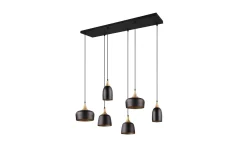 Trio Lighting Chiraz Taklampe 6L E27 Matt Svart/Matt Messing