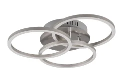 Trio Lighting Taklampe|Kjøkkenlampe-Circle LED plafond børstet Stål