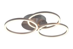 Trio Lighting Taklampe|Kjøkkenlampe-Circle LED plafond børstet Stål