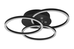 Trio Lighting Taklampe|Kjøkkenlampe-Circle LED plafond matt Svart