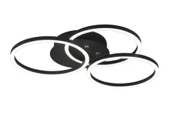 Trio Lighting Taklampe|Kjøkkenlampe-Circle LED plafond matt Svart