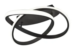 Trio Lighting Taklampe|Kjøkkenlampe-Course LED plafond matt sort Matt svart,Hvit