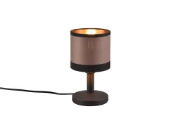 Trio Lighting Davos Bordlampe E14 Matt Svart/Gråbrun
